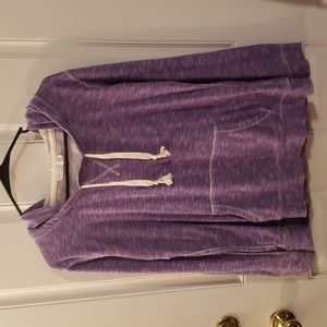 3/$10 Purple LS top with hood Medium